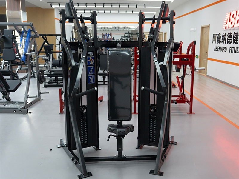 分动插片配重式上斜推胸训练器